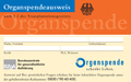 Organspendeausweis